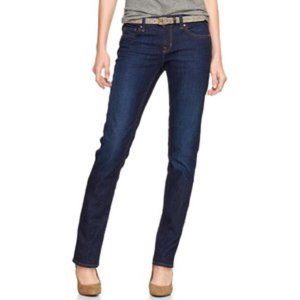 GAP Jeans Real Straight Dark Rinse 27 4 LONG TALL